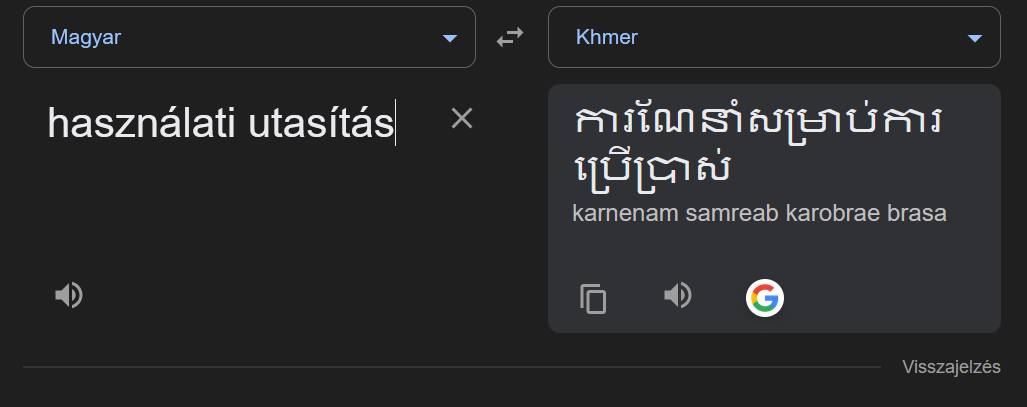 A Google Fordító használata